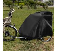 VIRELLO Housse de remorque de vélo, Oxford 210D imperméable avec revêtement en polyuréthane, sac de rangement coupe-vent pour remorques Qeridoo Burley Thule simple et double chien, 140 x 84 x 100 cm