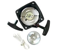 VIRELLO Kit de démarrage en acier pour débroussailleuse de 33 cc, 43 cc, 52 cc, kit de démarrage en plastique et métal avec cordon de 3 mm x 90 cm, pièce de rechange complète pour débroussailleuse de