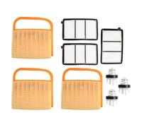 VIRELLO Kit de filtre à air pour scie à béton TS410 TS420 - 9 pièces jaune et blanc avec flux d'air amélioré et construction pour des tâches de coupe professionnelles