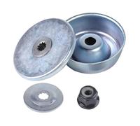 VIRELLO Kit de fixation de lame métallique pour débroussailleuse FS120 F00 F50 - Écrou de collier fileté gauche M10 x 1, plaque de cavalier, rondelle de poussée (4 pièces)