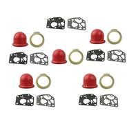 VIRELLO Kit de joints d'étanchéité pour ampoule d'amorçage et diaphragme 5 pièces - Caoutchouc de rechange pour Tecumseh 10A902/10A982, Craftsman SPM214686423, Oregon 49-058