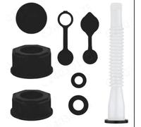 VIRELLO Kit de remplacement de bec de bidon de gaz pour Blitz Midwest Scepter | Tuyau de guidage antidérapant à écrou hexagonal | Collier à vis sécurisé et bouchon de bouchon | Transfert de carburant