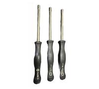 VIRELLO Kit d'outils de réglage du carburateur - 3 pièces - Kit de tournevis avec embouts double D et spinés 21T - Poignées ergonomiques antidérapantes pour réparation et réglage de petits moteurs