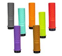 VIRELLO Lock-OnMountainBikeGrips de guidon antidérapants texturés en caoutchouc pour barres de 22,2 mm, rembourrage doux pour VTT, scooter, vélos pliants, noir paire