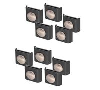 VIRELLO Lot de 10 connecteurs d'angle de clôture, support de fixation double pôle en métal pour installation de grille, kit de stabilisateur de poteau de clôture robuste 40 x 35 mm