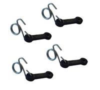 VIRELLO Lot de 4 sangles de loquet et crochet pour tondeuse à gazon 160793, noir, 43 mm