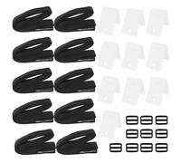 VIRELLO Lot de sangles de fixation pour bâche solaire de piscine, clips en nylon robuste pour rouleau de bobine, installation facile, boucles réglables de 1,8 m avec plaques