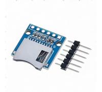 VIRELLO Module de carte SD pour Arduino, carte adaptateur d'interface SPI 3,3 V, compact 18,5 x 17,5 mm, extension de stockage pour projets électroniques de bricolage, prend en charge les cartes TF