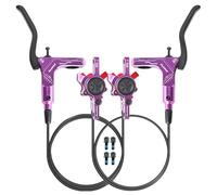 VIRELLO MountainBikeHydraulicDiscBrake, Double piston en alliage d'aluminium, système de freinage pour rotors de 160 à 203 mm, longueur de tuyau de 1450 mm, noir