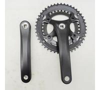 VIRELLO Pédalier de vélo de route 46/34T 170 mm, plateau double en alliage d'acier pour vélo de route pliable 7 8 9 vitesses, bras de manivelle noir léger