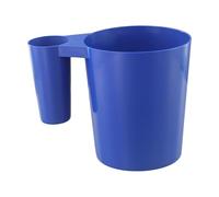 VIRELLO Pelle à mesurer bleue pour piscine avec poignée, en polypropylène durable pour un retrait efficace des débris, compact 13,5 x 11 x 9,5 cm, outil de rangement facile