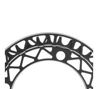 VIRELLO Plateau de vélo de montagne en alliage d'aluminium avec protection, 104BCD à dents étroites et larges pour un changement de vitesse stable, pédalier léger CNC, options 34T/36T/38T, noir