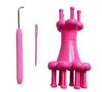 VIRELLO Poupée à tricoter française à double extrémité, bobine de jouet à tricoter pour débutants et débutants, kit de bricolage avec crochet de fil et Nee