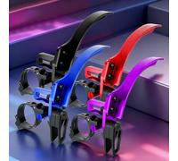 VIRELLO Protection de chaîne de vélo, support de dérailleur avant en alliage d'aluminium pour tige de selle de 34,9 mm, empêche les taches d'huile sur les jambes du pantalon, noir