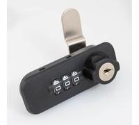VIRELLO Serrure à came à combinaison mécanique, code de sécurité sans clé pour classeur, tiroir, porte de bureau, alliage de zinc ABS avec e secours, indicateur rouge vert, 7,7 x 3 x 1,4 cm