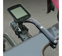 VIRELLO Support de montage pour ordinateur de vélo en alliage d'aluminium, compatible avec GarminBrytonWahooCateyeforGuidon intégré, Gauche Côté droit, Noir