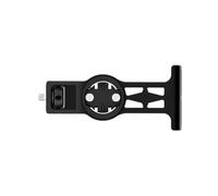 VIRELLO Support d'ordinateur en alliage d'aluminium, support de phare stable pour ordinateur de vélo Garmin, GPS, ajustement réglable pour guidon ou potence, noir