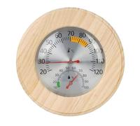VIRELLO Thermomètre et hygromètre pour sauna - Cadran mural en bois pour hammam et spa - Jauge mécanique de haute précision sans pile