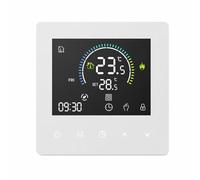 VIRELLO Thermostat électrique pour chauffage au sol, 25 A, contrôle de la température réglable de 5 à 90 °C avec écart de 0,5 à 10 °C, interrupteur mural en polycarbonate ignifuge pour la maison