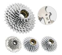 VIRELLO ThreadTypeBikeSprocket, 7-9Speed13-28T/32T Roue libre en acier pour VTT E-Bike, SilverFlywheelCassette de vitesse Pièce de rechange