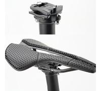 VIRELLO Tige de selle en fibre de carbone, texture 3K UD pour vélo de montagne et de route, légère 186 g avec échelle de hauteur, 27,2/30,8/31,6 mm x 400 mm