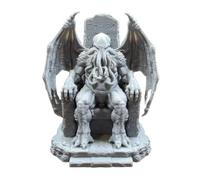 Virelynx Statue du Trône Cthulhu imprimée en 3D - Figurine gothique en résine pour étagère de bureau, statue de monstres tentacules - Décoration sombre fantaisie