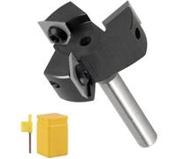 Virex® Fraise à surfacer 8mm pour défonceuse - Diamètre de coupe 39mm - Inserts en métal dur - Longueur 63,5mm - Pour usinage bois d