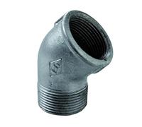 VIRFOLLET - Coude mâle-femelle 45° galva 121 - 20/27 - VIRFOLLET - 12105004