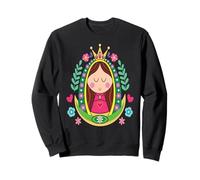 Virgen de Guadalupe Cartoon Our Lady of Guadalupe Sweatshirt