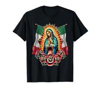 Virgen de Guadalupe Vierge Marie Virgencita Drapeau mexicain T-Shirt