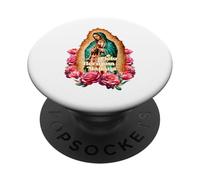 Virgencita La Guadalupana Virgen Morena Patrona de México PopSockets PopGrip Adhésif