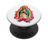Virgencita La Guadalupana Virgen Morena Patrona de México PopSockets PopGrip Adhésif