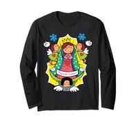 Virgencita Milagrosa Tee Catholic Faith Religious Devotion Manche Longue