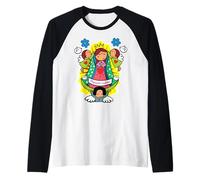 Virgencita Milagrosa Tee Catholic Faith Religious Devotion Manche Raglan
