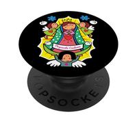 Virgencita Milagrosa Tee Catholic Faith Religious Devotion PopSockets PopGrip Adhésif