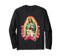 Virgencita Milagrosa Tee - Traditional Catholic Virgin Mary Manche Longue