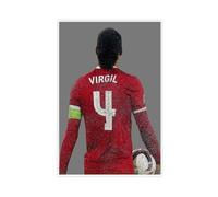 Virgil Van Dijk - Impression sur toile - Décoration pour chambre à coucher, bureau, chambre - Cadeau - 40 x 60 cm