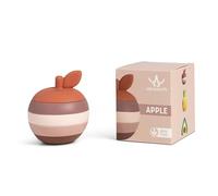 Virgil & Violette - Jouet Empilable Montessori Bébé 18 Mois+, Silicone sans BPA, Éducatif Sensoriel, Motricité Fine, Facile à Nettoyer, Cadeau d’Éveil Fille Garçon (Pomme)