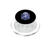 Virgin Mary Bleu Floral Marian Prière Catholique Icône Art PopSockets PopGrip pour MagSafe