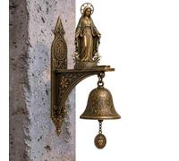 Virgin Mary Door Bell Catholic Wall Decor Prayer Hanging Bell