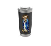 Virgin Mary Immaculée Conception Gothique Mosaïque Icône Art Gobelet isotherme en acier inoxydable double paroi