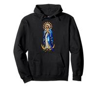 Virgin Mary Immaculée Conception Gothique Mosaïque Icône Art Sweat à Capuche