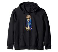 Virgin Mary Immaculée Conception Gothique Mosaïque Icône Art Sweat à Capuche