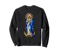 Virgin Mary Immaculée Conception Gothique Mosaïque Icône Art Sweatshirt