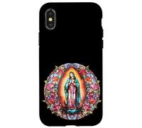 Virgin Mary Lady of Guadalupe Colorful Christian Aesthetic Coque pour iPhone X/XS