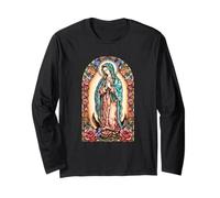 Virgin Mary of Guadalupe Religious Graphic Women Catholic Manche Longue