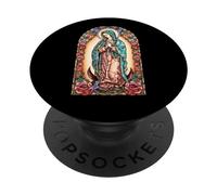 Virgin Mary of Guadalupe Religious Graphic Women Catholic PopSockets PopGrip Adhésif