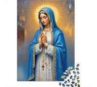 Virgin Mary Prayer 1000Pc Adult Jigsaws Mary Praying with Rosary for Adults Challenging & Brainteasing Puzzle Games 52x38cm 1000pcs