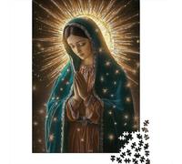 Virgin Mary Prayer Jigsaw Puzzle Educational Game Mary with Golden Halo Art for Adults Teens Age 12 Years Up 38x26cm 1000pcs