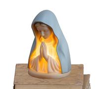 Virgin Mary Prayer Night Light - LED Religious Statue Lamp | Elegant Devotional Table Lamp With Soft Glow | Sacred Decorative Accent For Bedroom Living Room Prayer Space Church And Christian Home Deco